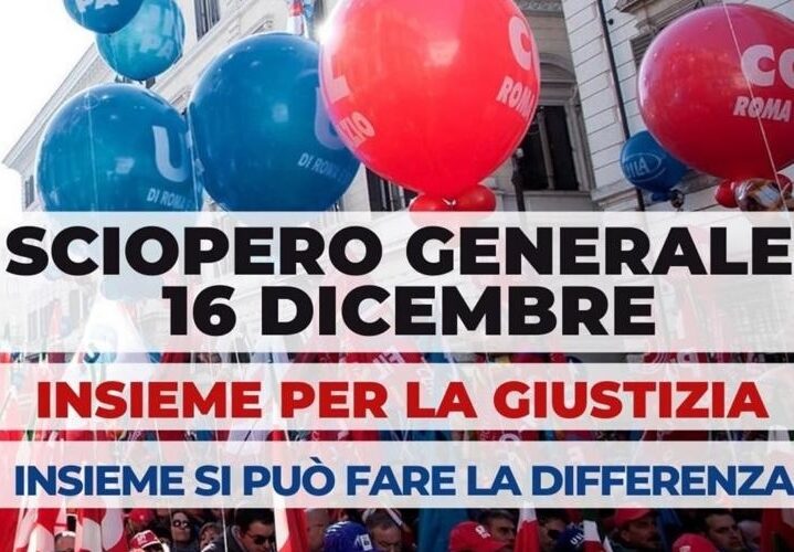 Sciopero generale Cgil e Uil. La Camera del Lavoro: “C’è bisogno di maggiore giustizia, anche nel nostro distretto”