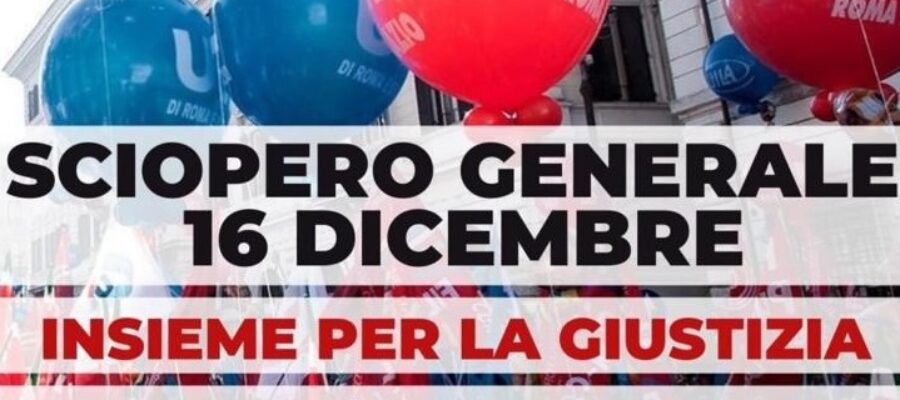 Sciopero generale Cgil e Uil. La Camera del Lavoro: “C’è bisogno di maggiore giustizia, anche nel nostro distretto”