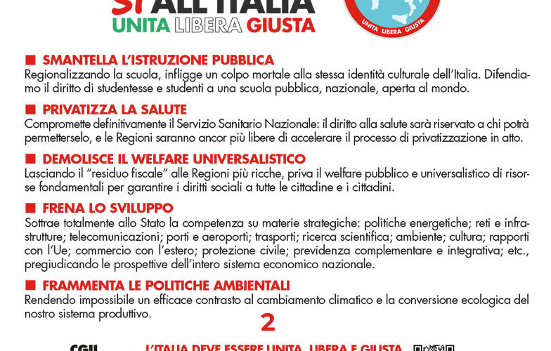 Referendum autonomia differenziata. Nasce anche a Prato il comitato per il “no” alla legge Calderoli